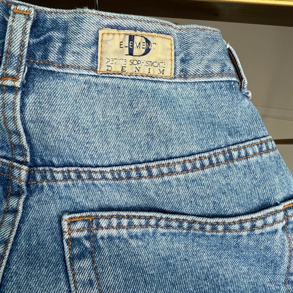 Vtg Element Petite Sophisticate Straight Leg Jeans 0S Blue Denim High Waist Mom - Picture 3 of 9